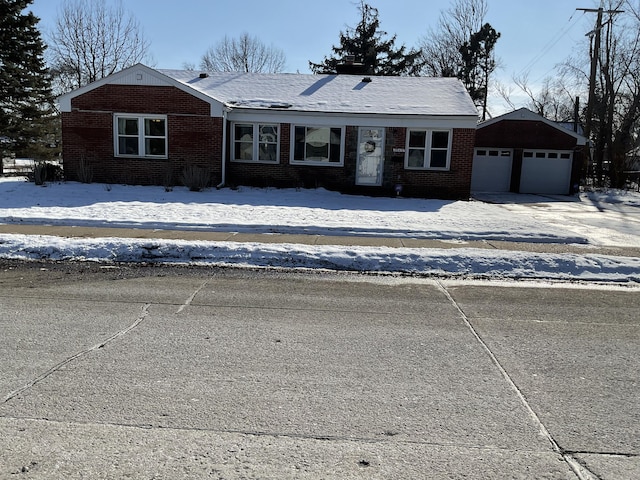 ranch-style house featuring a garage