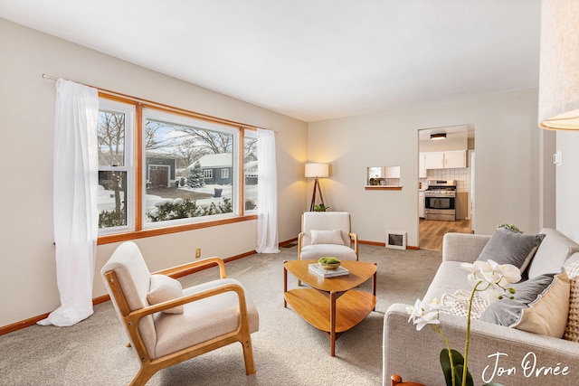 view of carpeted living room