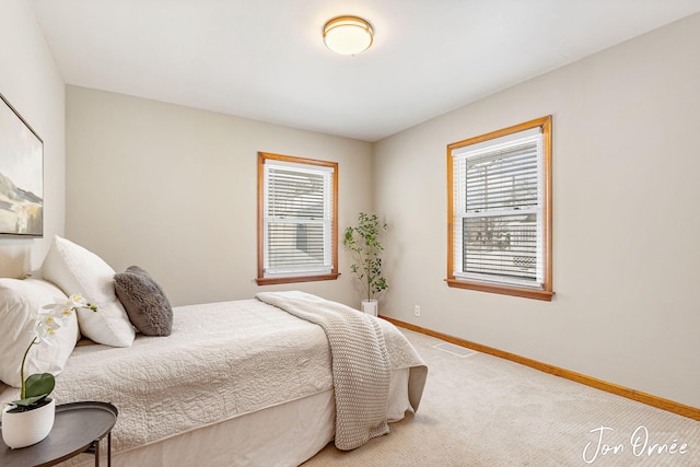 view of carpeted bedroom