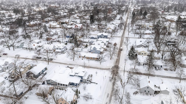 view of snowy aerial view