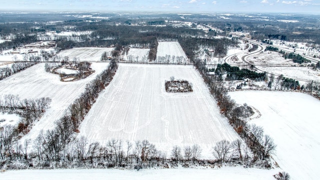 view of snowy aerial view