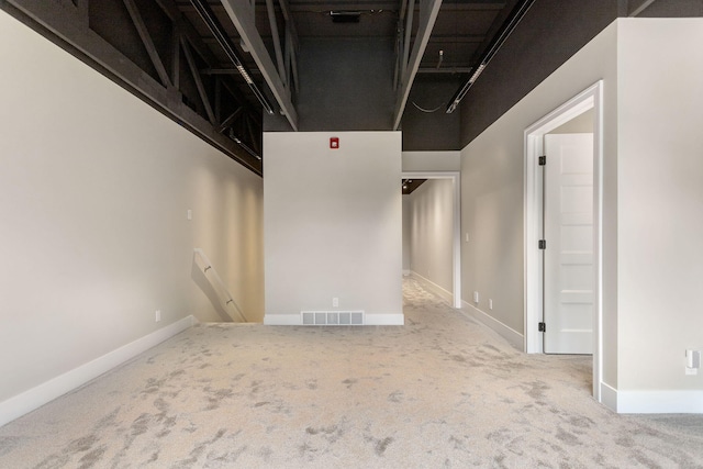 basement featuring carpet floors