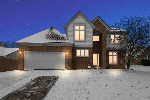 view of front of home featuring a garage