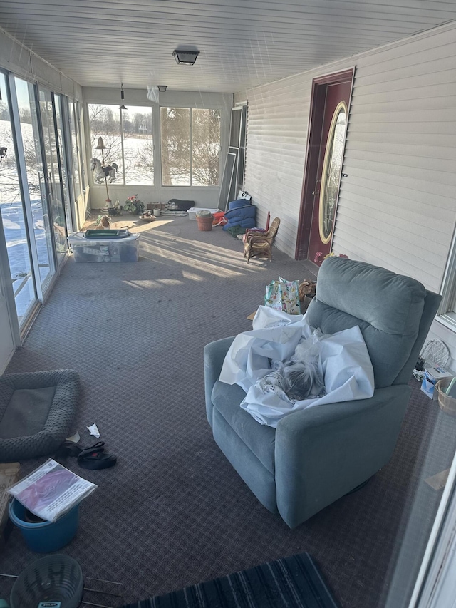 view of sunroom