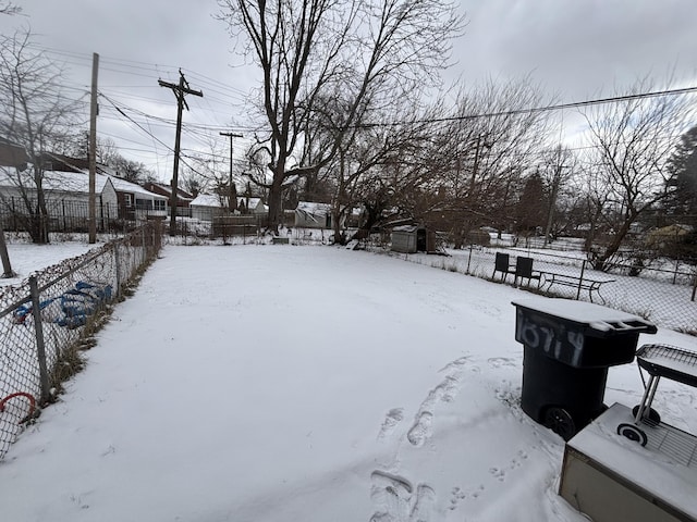 view of snowy yard