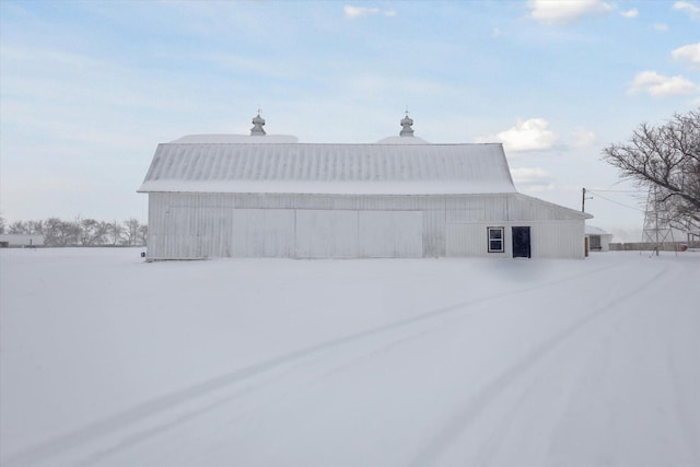 view of snow covered structure