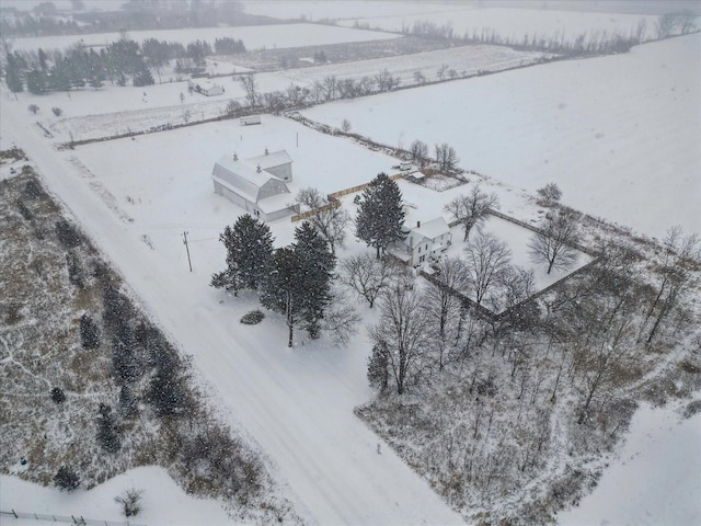 view of snowy aerial view