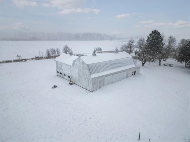 view of snowy aerial view