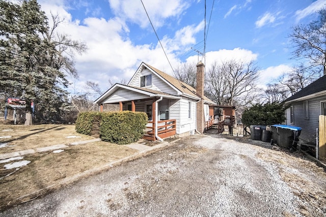 bungalow-style home with a porch