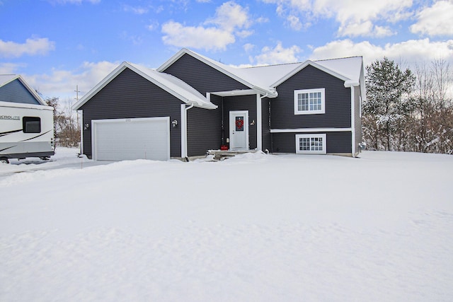 view of front facade with a garage