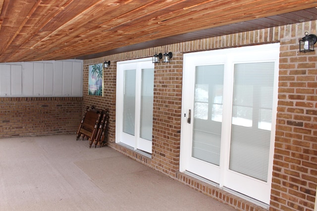 interior space with french doors