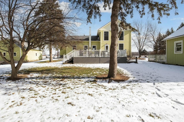 exterior space with a wooden deck