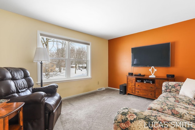 view of carpeted living room