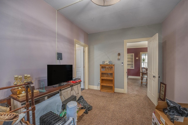 home office featuring carpet floors