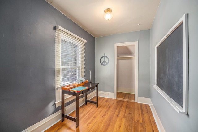 hall featuring light hardwood / wood-style flooring