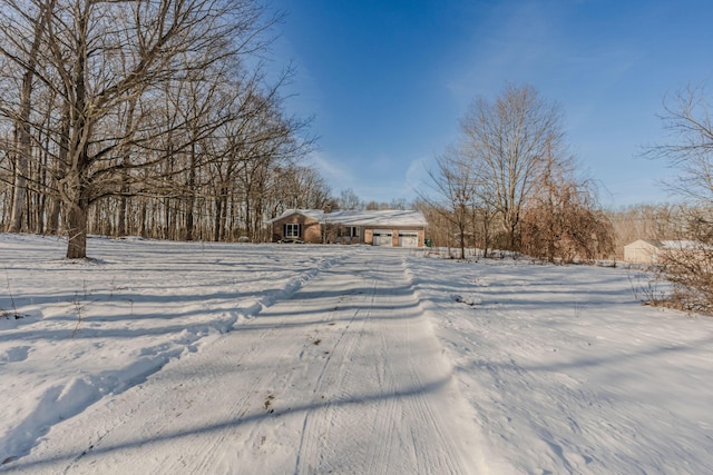 view of snowy yard