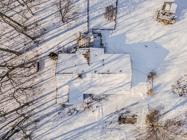 view of snowy aerial view