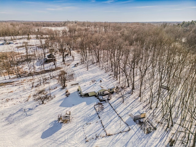 view of snowy aerial view