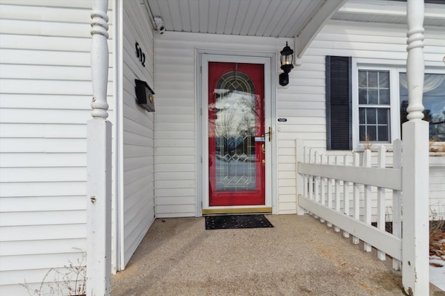 view of doorway to property