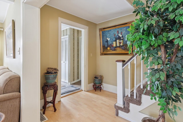 foyer featuring hardwood / wood-style flooring