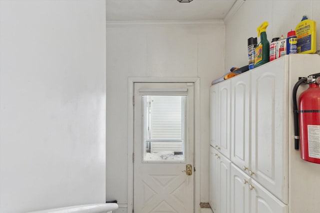 doorway with crown molding