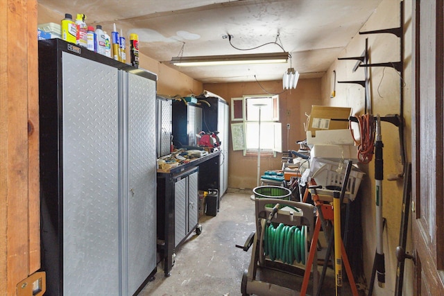 kitchen with concrete floors