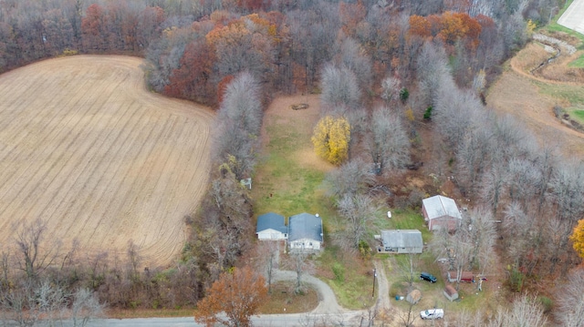 aerial view with a rural view