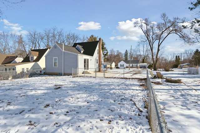 view of snowy exterior