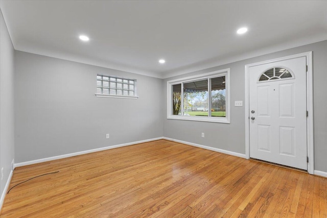 foyer featuring light wood-type flooring