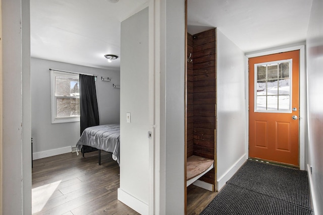 interior space featuring dark hardwood / wood-style floors