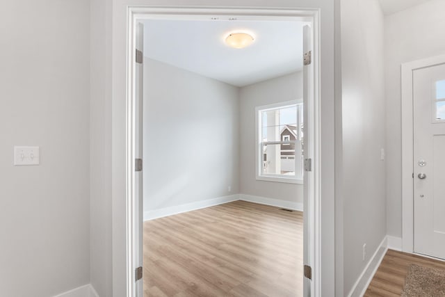 foyer featuring light wood-type flooring