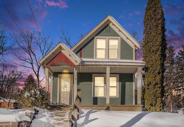 view of front of house with a porch