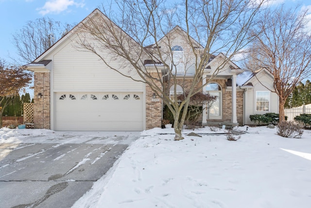 view of front of house featuring a garage