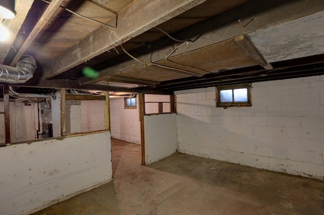 view of basement