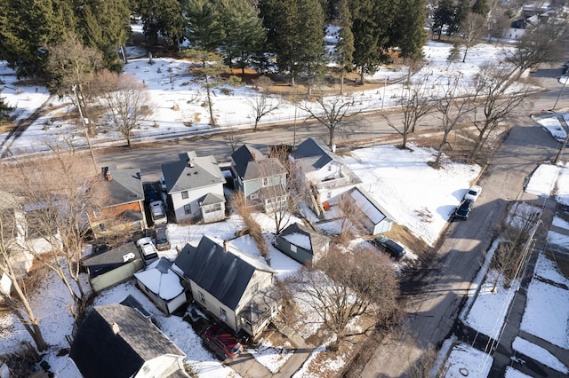 view of snowy aerial view