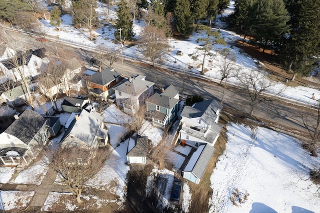 view of snowy aerial view