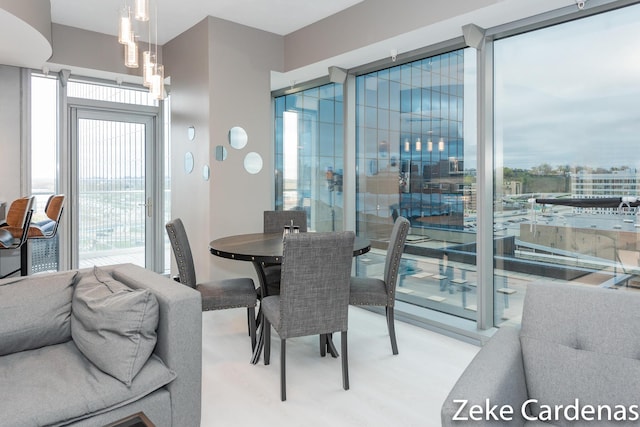 dining area featuring a healthy amount of sunlight