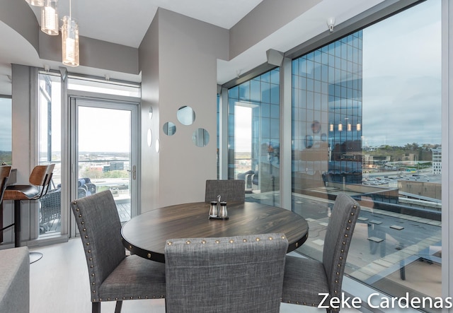 view of dining area