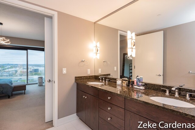 bathroom with vanity