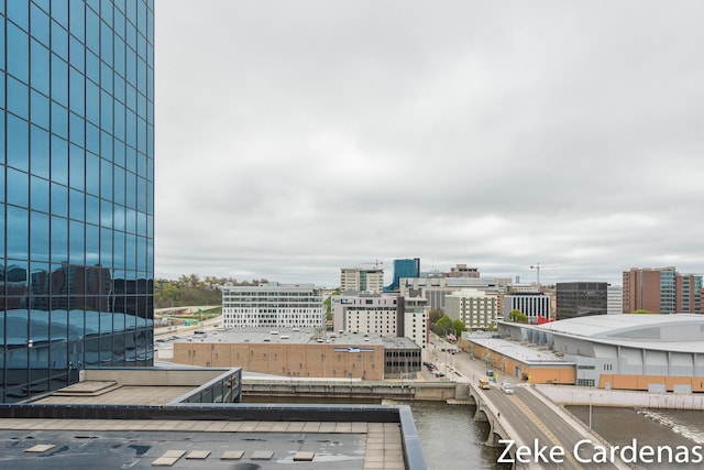 view of city featuring a water view