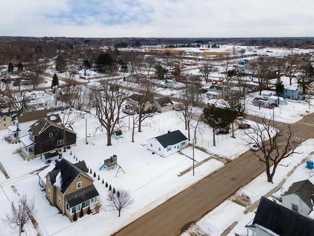 view of snowy aerial view