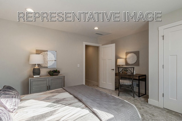 view of carpeted bedroom