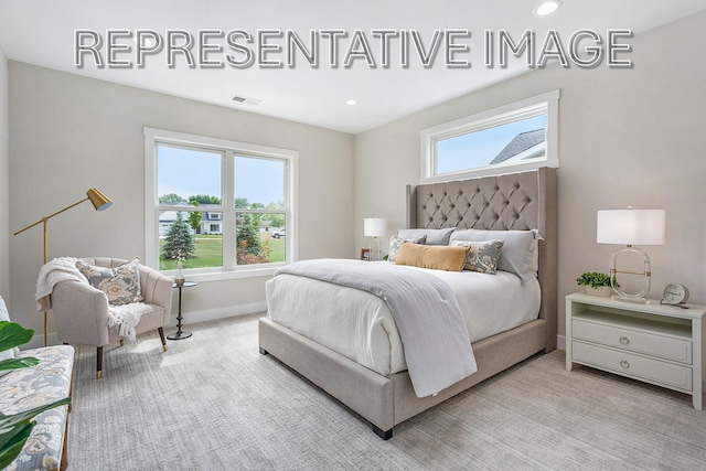 view of carpeted bedroom