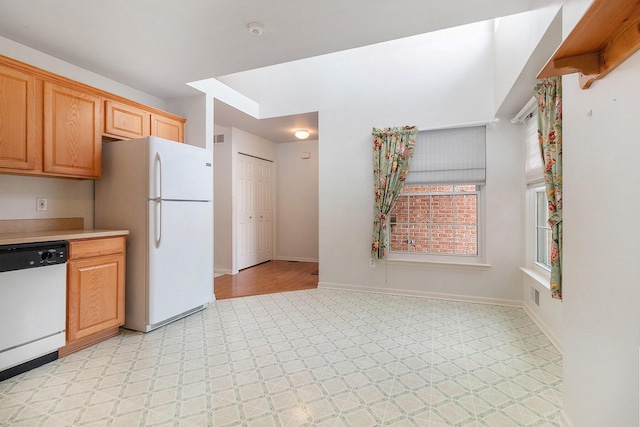 kitchen with white appliances