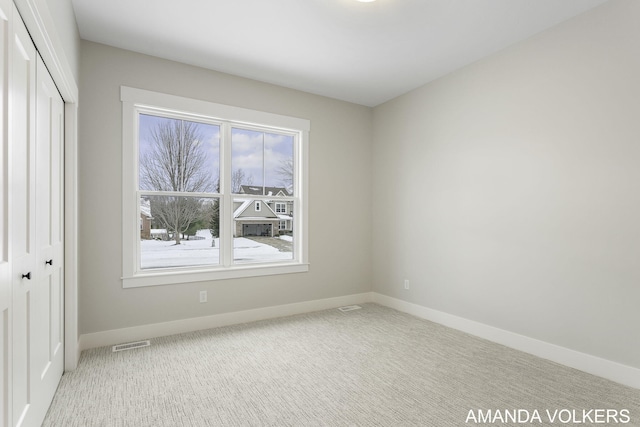 view of carpeted empty room