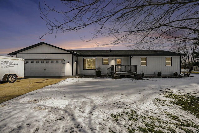 view of front of house featuring a garage