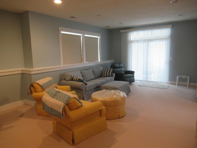 view of carpeted living room