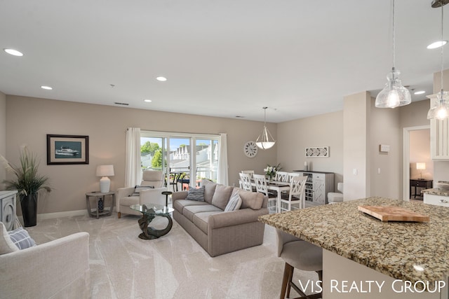 view of carpeted living room