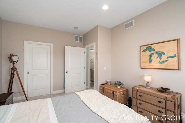 view of carpeted bedroom