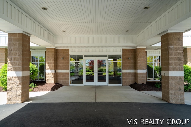 entrance to property with french doors